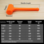 Multifunctional Non-elastic Rubber Installation Hammer, 0.5LB, 1.5LB, 1LB, 2.5LB, 2LB, 3LB, 4LB