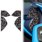 4pcs/Set Forged Gold Foil Carbon Fiber Car Front Slot Decorative Sticker for Chevrolet Corvette C8 2020-, Left and Right Driver, Front Slot