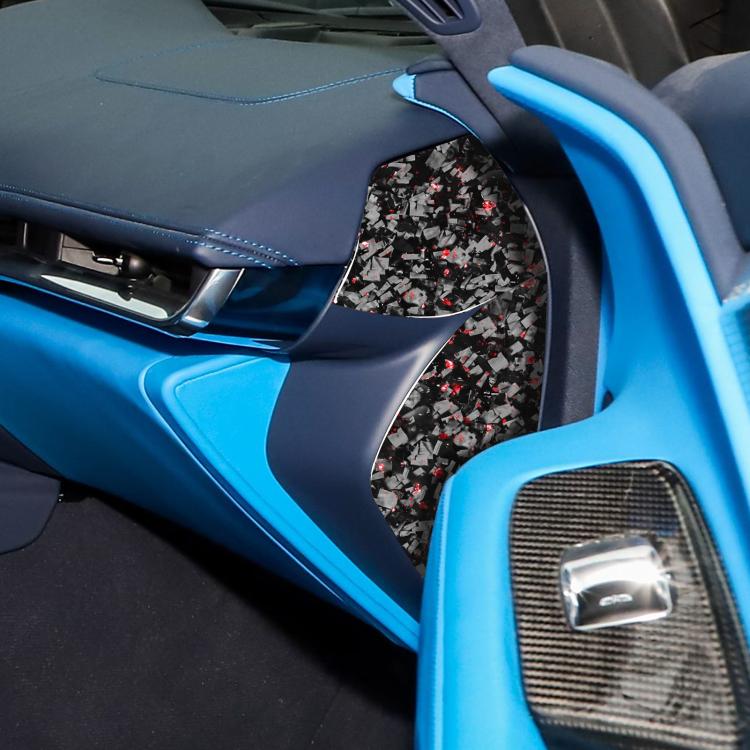 4pcs/Set Forged Gold Foil Carbon Fiber Car Front Slot Decorative Sticker for Chevrolet Corvette C8 2020-, Left and Right Driver, Front Slot