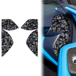 4pcs/Set Forged Gold Foil Carbon Fiber Car Front Slot Decorative Sticker for Chevrolet Corvette C8 2020-, Left and Right Driver, Front Slot
