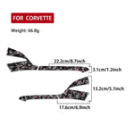 4pcs/Set Forged Gold Foil Carbon Fiber Car Rearview Mirror Decorative Sticker for Chevrolet Corvette C8 2020-, Left Driver, Rearview Mirror, Left Driver