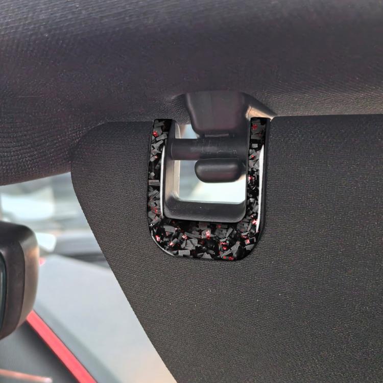 4pcs/Set Forged Gold Foil Carbon Fiber Car Sun Visor Decorative Sticker for Chevrolet Corvette C8 2020-, Left and Right Driver, Sun Visor