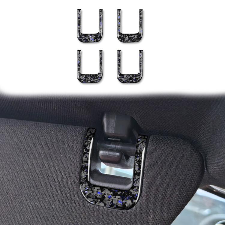 4pcs/Set Forged Gold Foil Carbon Fiber Car Sun Visor Decorative Sticker for Chevrolet Corvette C8 2020-, Left and Right Driver, Sun Visor