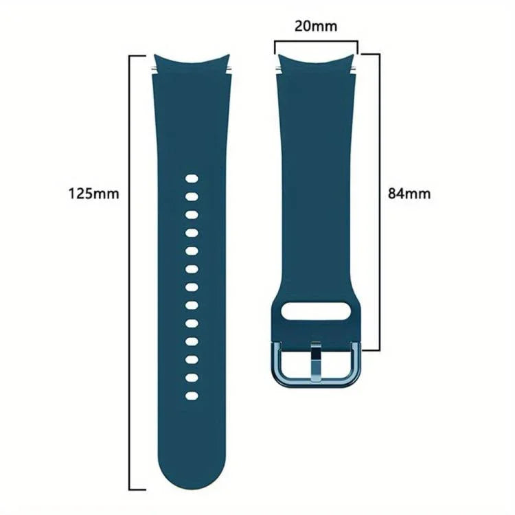 Silicone Watch Band with TPU Case, For Samsung Galaxy Watch 7 44mm, For Samsung Galaxy Watch 7 40mm, For Samsung Galaxy Watch 4 Classic 46mm, For Samsung Galaxy Watch 4 Classic 42mm