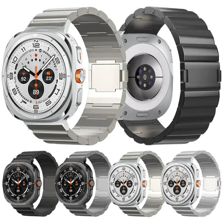 One Beads Magnetic Buckle Titanium Alloy Watch Band, For Samsung Galaxy Watch Ultra / Ultra 2025, For Samsung Galaxy Watch8 / Watch8 Classic