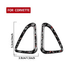 2pcs/Set Forged Gold Foil Carbon Fiber Car Door Air Outlet Decorative Sticker for Chevrolet Corvette C8 2020-, Left and Right Driver, Door Air Outlet