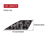 Forged Gold Foil Carbon Fiber Car Front Storage Vents Decorative Sticker for Chevrolet Corvette C8 2020-, Right Driver, Front Storage Vents, Right Driver
