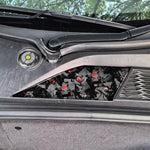 Forged Gold Foil Carbon Fiber Car Front Storage Vents Decorative Sticker for Chevrolet Corvette C8 2020-, Right Driver, Front Storage Vents, Right Driver