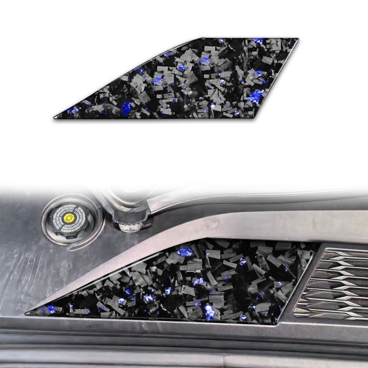 Forged Gold Foil Carbon Fiber Car Front Storage Vents Decorative Sticker for Chevrolet Corvette C8 2020-, Right Driver, Front Storage Vents, Right Driver