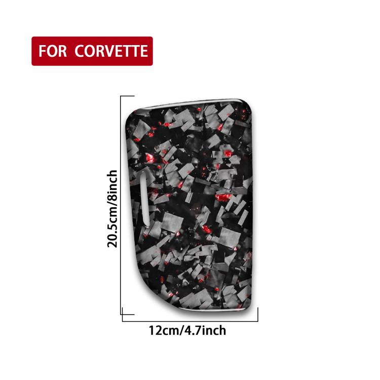 Forged Gold Foil Carbon Fiber Car Central Control Cup Cover Decorative Sticker for Chevrolet Corvette C8 2020-, Left Driver, Central Control Cup Cover, Left Driver