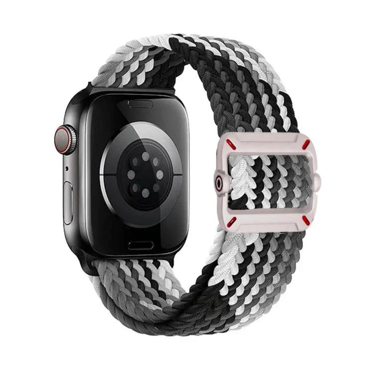 Double Loop Mechanical Buckle Nylon Braid Watch Band, For Apple Watch 42mm / 41mm / 40mm / 38mm