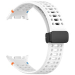 xDfind Magnetic Black Buckle Silicone Watch Band, For Samsung Galaxy Watch8 / Watch8 Classic