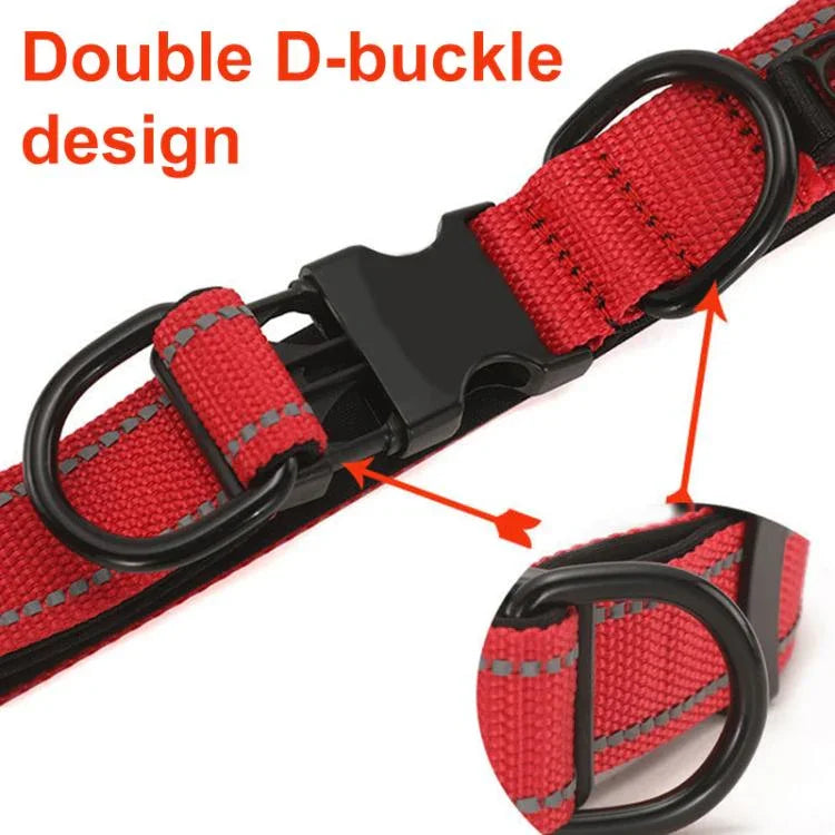 Pet Reflective Collar Waterproof Cloth Black Buckle, Waterproof Collar, S, Waterproof Collar, M, Waterproof Collar, L