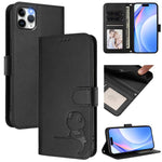Litter Panda Embossing RFID Leather Phone Case with Lanyard, For iPhone 11 Pro Max, For iPhone 11, For iPhone 11 Pro, For iPhone X / XS, For iPhone XR, For iPhone XS Max, For iPhone 8 Plus / 7 Plus