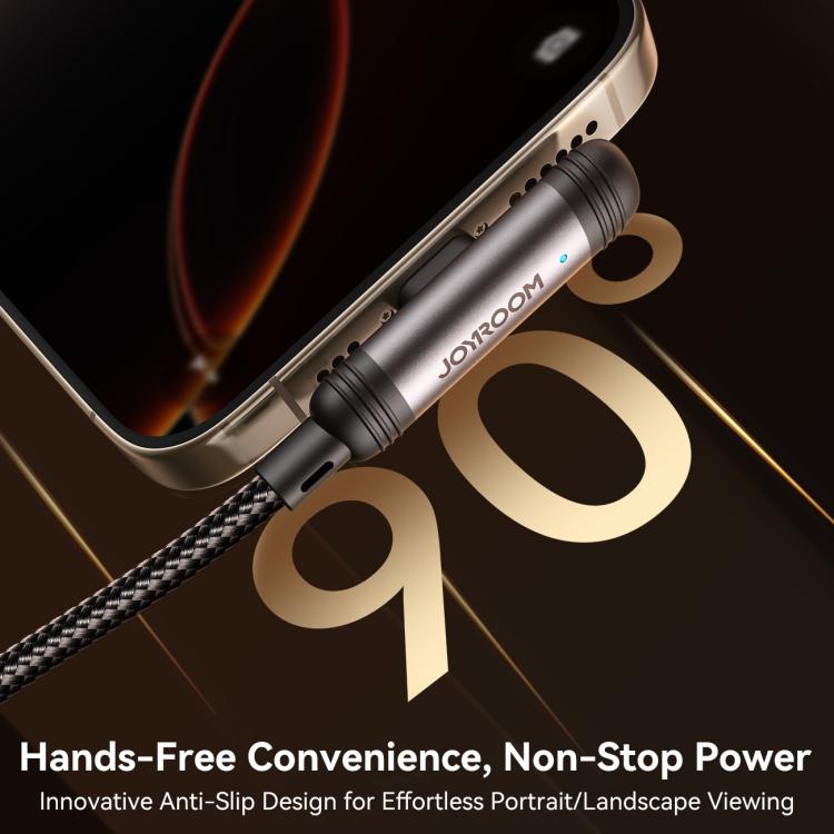 JOYROOM S-A56 EnjoyX Series 30W Type-C to 8 Pin 90 Degree Fast Charging Data Cable, Type-C to 8 Pin