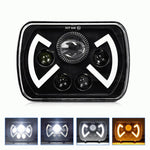 Y22 H4 7 inch Car Butterfly Style Square Modified Headlight for Jeep Wrangler, Y22