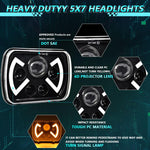 Y22 H4 7 inch Car Butterfly Style Square Modified Headlight for Jeep Wrangler, Y22