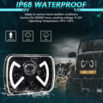 Y22 H4 7 inch Car Butterfly Style Square Modified Headlight for Jeep Wrangler, Y22