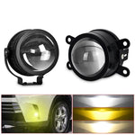 T10 2pcs/Pack 55W 3 inch High Power Dual Lens Fog Light, Universal Double Holder, T10