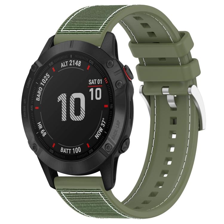 xDfind Hybrid Nylon Braid Silicone Watch Band, For Garmin Fenix 8/7X/6X/5X 26mm, For Garmin Fenix 8/7/6/5 22mm, For Garmin Forerunner 220/235/735/735XT 20mm, For Garmin Forerunner 35/30/35J 20mm