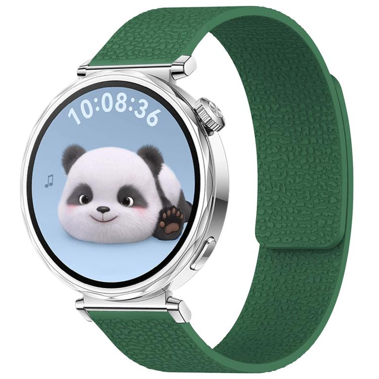 xDfind Flat Head Litchi Texture Magnetic Silicone Watch Band, 14mm, 18mm, 20mm, 22mm