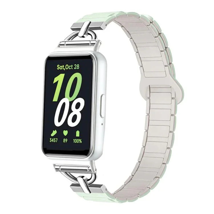 D-shaped Tri-beads Magnetic Silicone Watch Band, For Samsung Galaxy Fit3