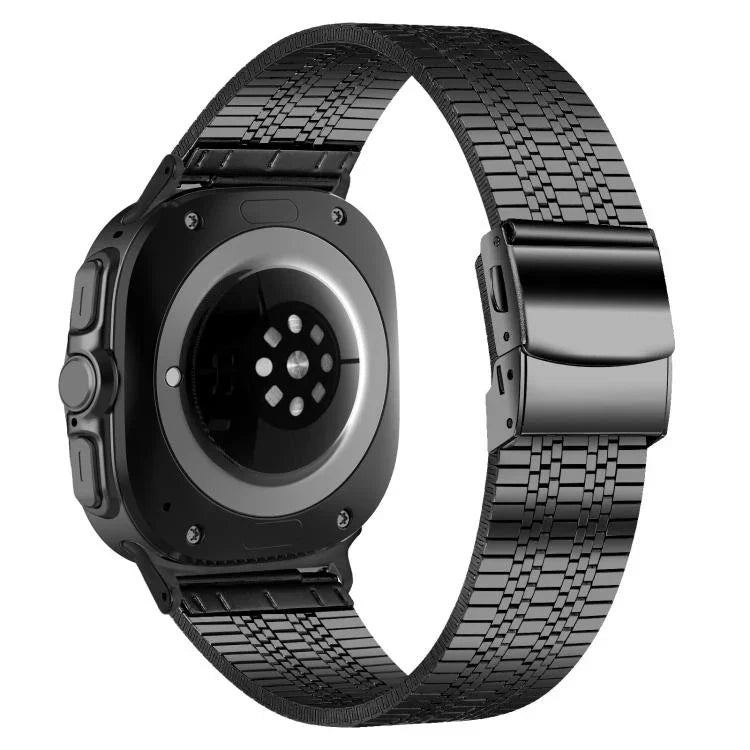 Turtle Buckle Five Beads Stainless Steel Watch Band, For Samsung Galaxy Watch Ultra 47mm / Ultra 2025
