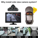 1080P 5 inch HD Display Screen Side Front Blind Spot Camera Image Assistance System Kit, Side Front Blind Spot Camera