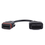 OBD Truck Diagnostic Cable for Komatsu / Cummins, 12 Pin to 16 Pin