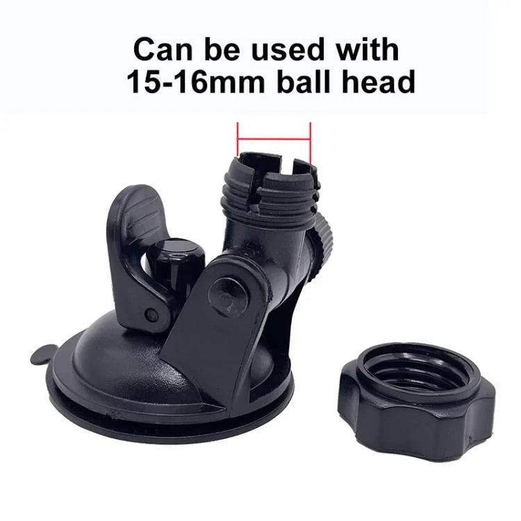 Glass Tile Suction Cup Bracket Base for 15-16mm Ball Head, 55mm, 70mm Black Glue