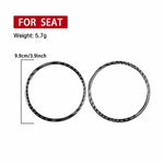 2pcs/Set Carbon Fiber Car AC Two Sides Air Outlet Decorative Sticker for SEAT Leon 2005-2012, Left and Right Driver, AC Two Sides Air Outle