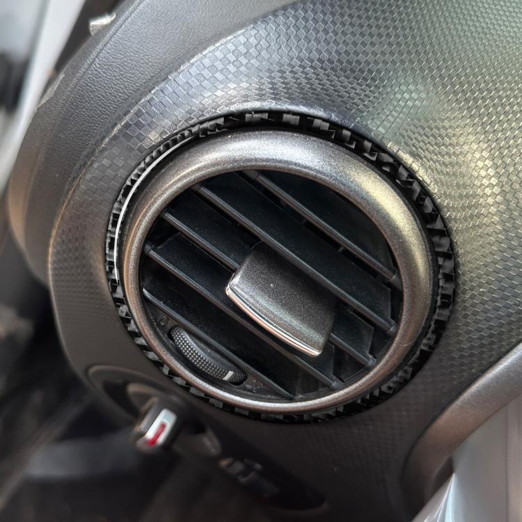 2pcs/Set Carbon Fiber Car AC Two Sides Air Outlet Decorative Sticker for SEAT Leon 2005-2012, Left and Right Driver, AC Two Sides Air Outle