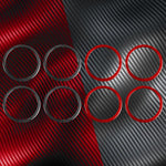 4pcs/Set Carbon Fiber Car Door Horn Ring Decorative Sticker for SEAT Leon 2005-2012, Left and Right Driver, Door Horn Ring