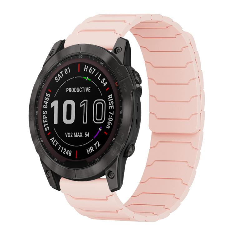 xDfind Magnetic Silicone Watch Band, For Garmin Fenix 8/7X/6X/5X 26mm, For Garmin Fenix 8/7/6/5 22mm, For Garmin Forerunner 35/30/35J 20mm