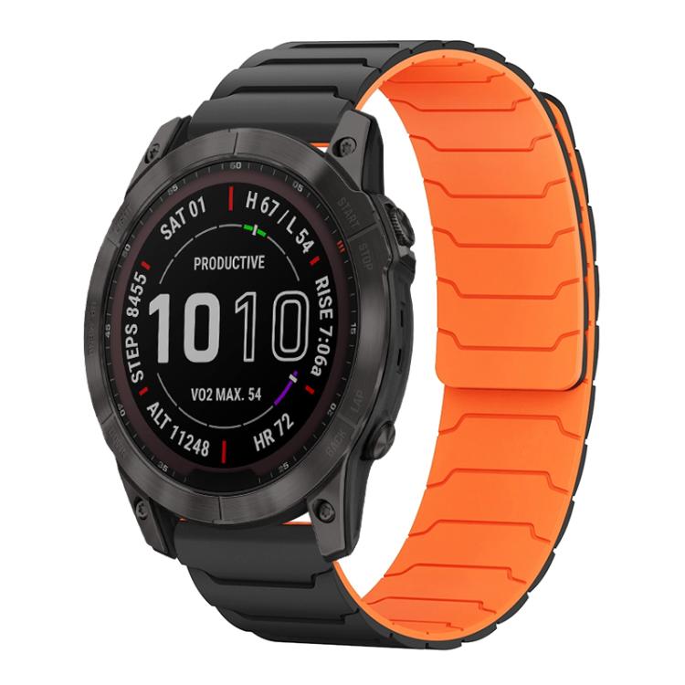 xDfind Magnetic Silicone Watch Band, For Garmin Fenix 8/7X/6X/5X 26mm, For Garmin Fenix 8/7/6/5 22mm, For Garmin Forerunner 35/30/35J 20mm