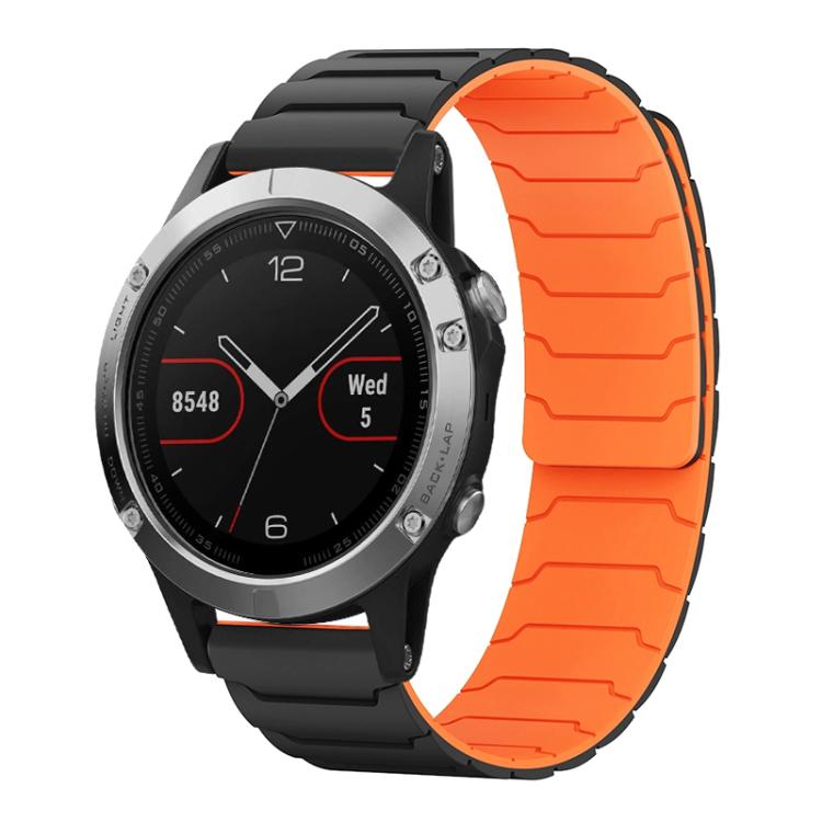 xDfind Magnetic Silicone Watch Band, For Garmin Fenix 8/7X/6X/5X 26mm, For Garmin Fenix 8/7/6/5 22mm, For Garmin Forerunner 35/30/35J 20mm