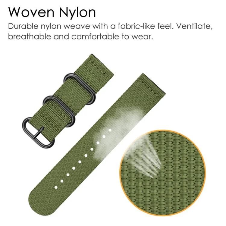 xDfind Ring Buckle Nylon Canvas Watch Band, For Garmin Fenix 8/7X/6X/5X 26mm, For Garmin Fenix 8/7/6/5 22mm, For Garmin Forerunner 235/220/620/630, For Garmin Forerunner 35 / 30 / 35J