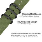 xDfind Ring Buckle Nylon Canvas Watch Band, For Garmin Fenix 8/7X/6X/5X 26mm, For Garmin Fenix 8/7/6/5 22mm, For Garmin Forerunner 235/220/620/630, For Garmin Forerunner 35 / 30 / 35J