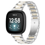 xDfind Three Beads Metal Resin Watch Band, For Fitbit Versa 4 / 3 / Sense 2 / Sense