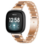 xDfind Three Beads Metal Resin Watch Band, For Fitbit Versa 4 / 3 / Sense 2 / Sense