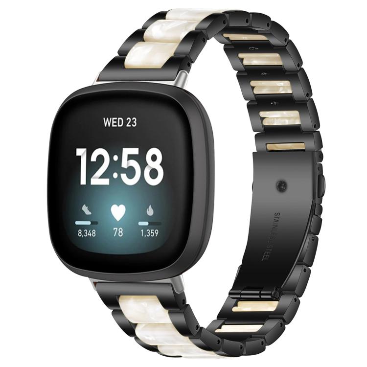 xDfind Three Beads Metal Resin Watch Band, For Fitbit Versa 4 / 3 / Sense 2 / Sense