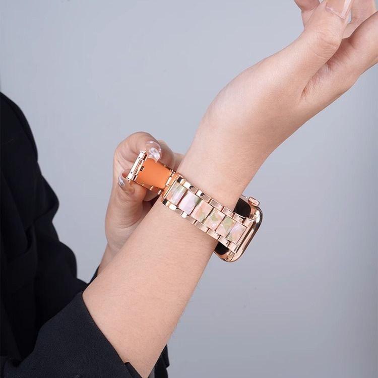 xDfind Three Beads Metal Resin Watch Band, For Fitbit Versa 4 / 3 / Sense 2 / Sense