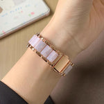 xDfind Three Beads Metal Resin Watch Band, For Fitbit Versa 4 / 3 / Sense 2 / Sense