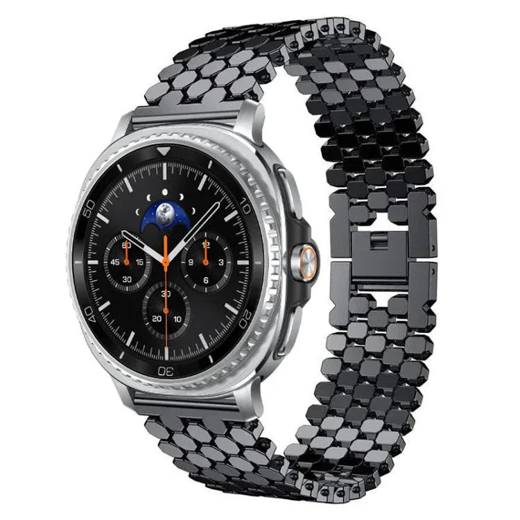 xDfind Fish Scale Texture Metal Watch Band, For Samsung Galaxy Watch Ultra/Ultra 2025, For Samsung Galaxy Watch8 / 8 Classic, For Samsung Galaxy Watch7 / FE / 6 / 5 / 4, For Samsung Galaxy Fit3