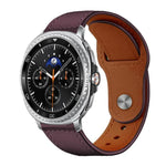 xDfind Rivet Buckle Genuine Leather Watch Band, For Samsung Galaxy Watch Ultra / Ultra 2025, For Samsung Galaxy Watch8 / 8 Classic