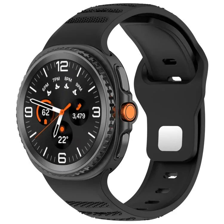 xDfind Round Dots Silver Stud Buckle Silicone Watch Band, For Samsung Galaxy Watch Ultra/Ultra 2025, For Samsung Galaxy Watch8 / 8 Classic