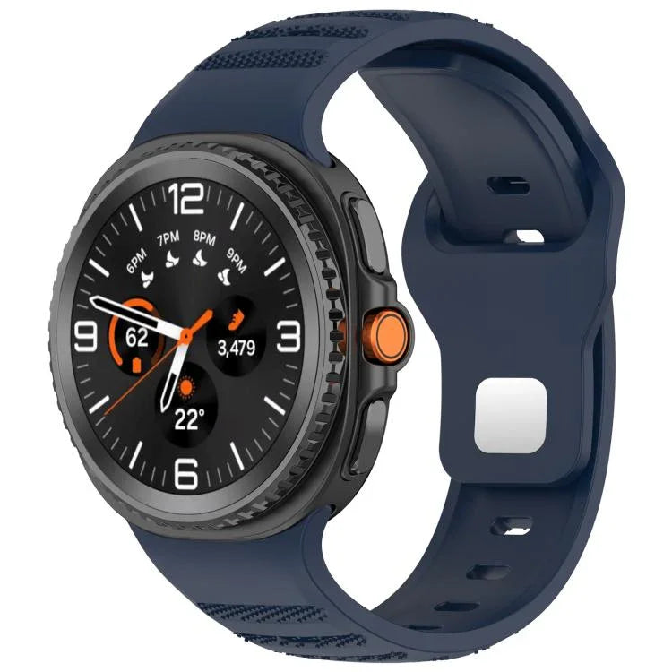 xDfind Round Dots Silver Stud Buckle Silicone Watch Band, For Samsung Galaxy Watch Ultra/Ultra 2025, For Samsung Galaxy Watch8 / 8 Classic