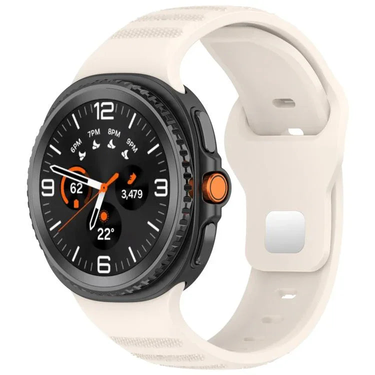 xDfind Round Dots Silver Stud Buckle Silicone Watch Band, For Samsung Galaxy Watch Ultra/Ultra 2025, For Samsung Galaxy Watch8 / 8 Classic