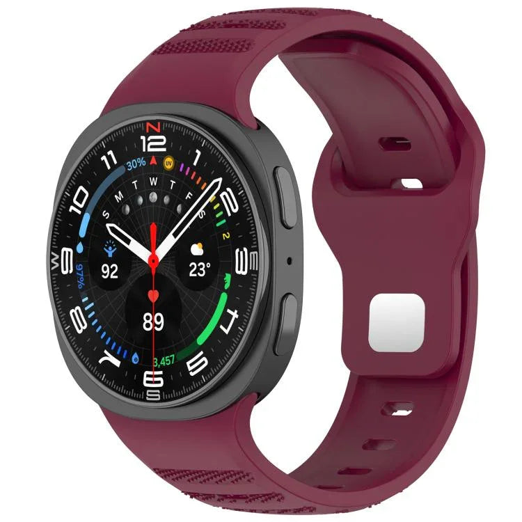 xDfind Round Dots Silver Stud Buckle Silicone Watch Band, For Samsung Galaxy Watch Ultra/Ultra 2025, For Samsung Galaxy Watch8 / 8 Classic