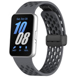 xDfind Hole Style Magnetic Black Buckle Silicone Watch Band, For Galaxy Fit3